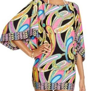 Trina Turk Multicolor Paisley Swim Coverup
